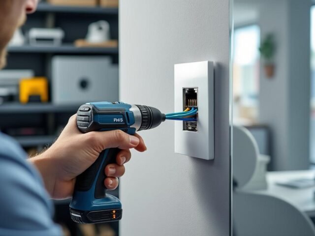 Ajouter une prise RJ45 dans une cloison sans saignée : la méthode propre et rapide